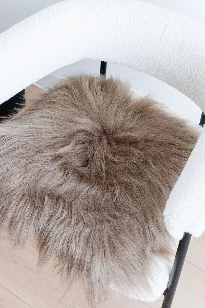 Taupe Icelandic Sheepskin Chair Pad