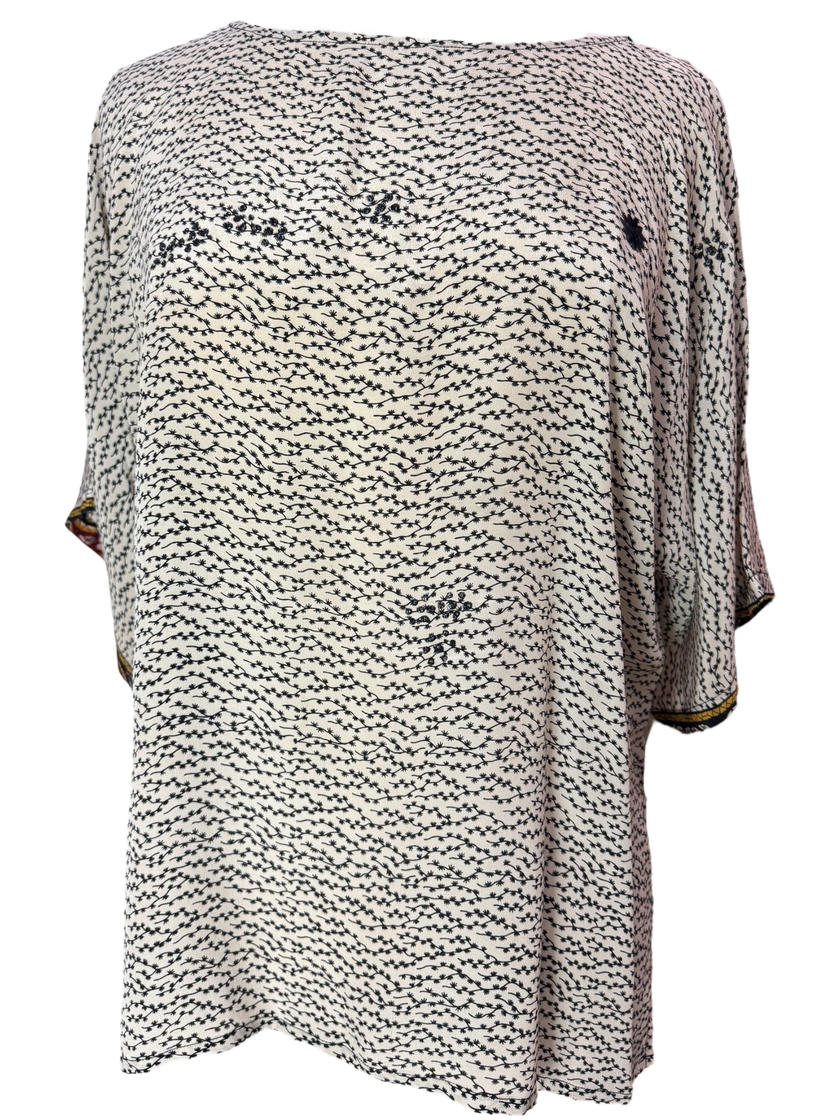 PRC6866 Avatar Pure Silk Side Slit Top