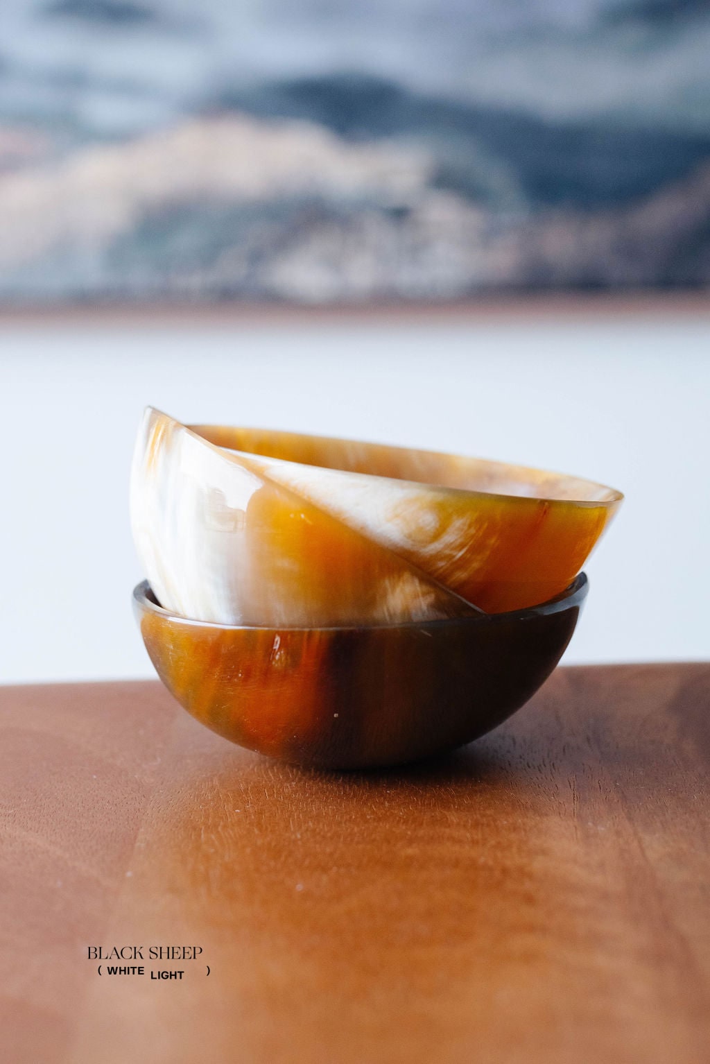 Ankole Horn Light Round Bowl