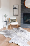 Large Brindle Grey Cowhide Area Rug