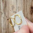 Twisted Circle Stud Earrings – Minimalist Hypoallergenic Studs