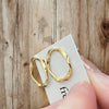 Twisted Circle Stud Earrings – Minimalist Hypoallergenic Studs