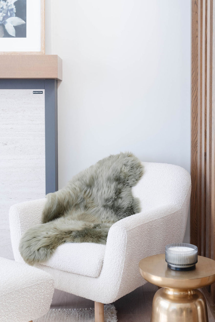 Olive Green Icelandic Sheepskin