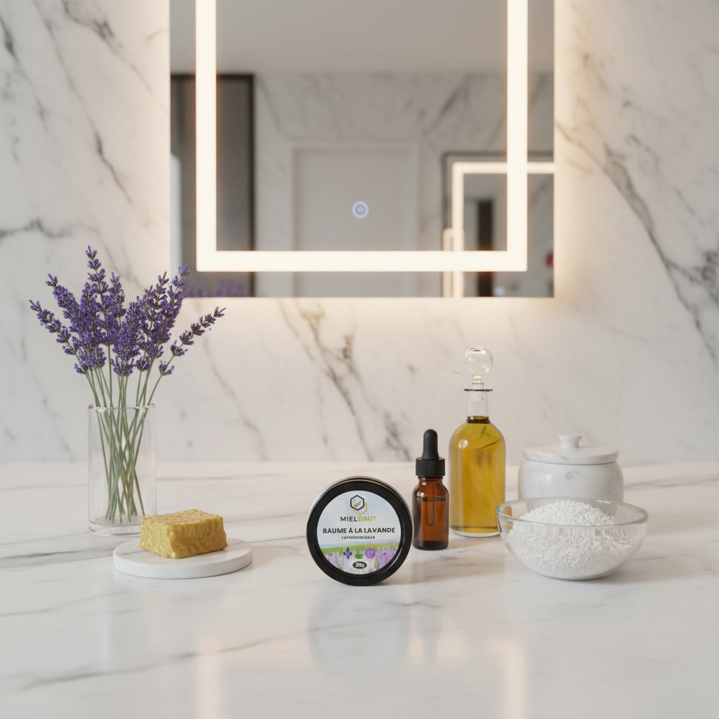 Beeswax balm lavender scented - lip balm and hand salve skin moisturizer and hydrating