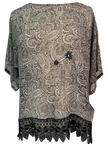 PRG7532 Sheer Avatar Pure Silk Side Slit Top