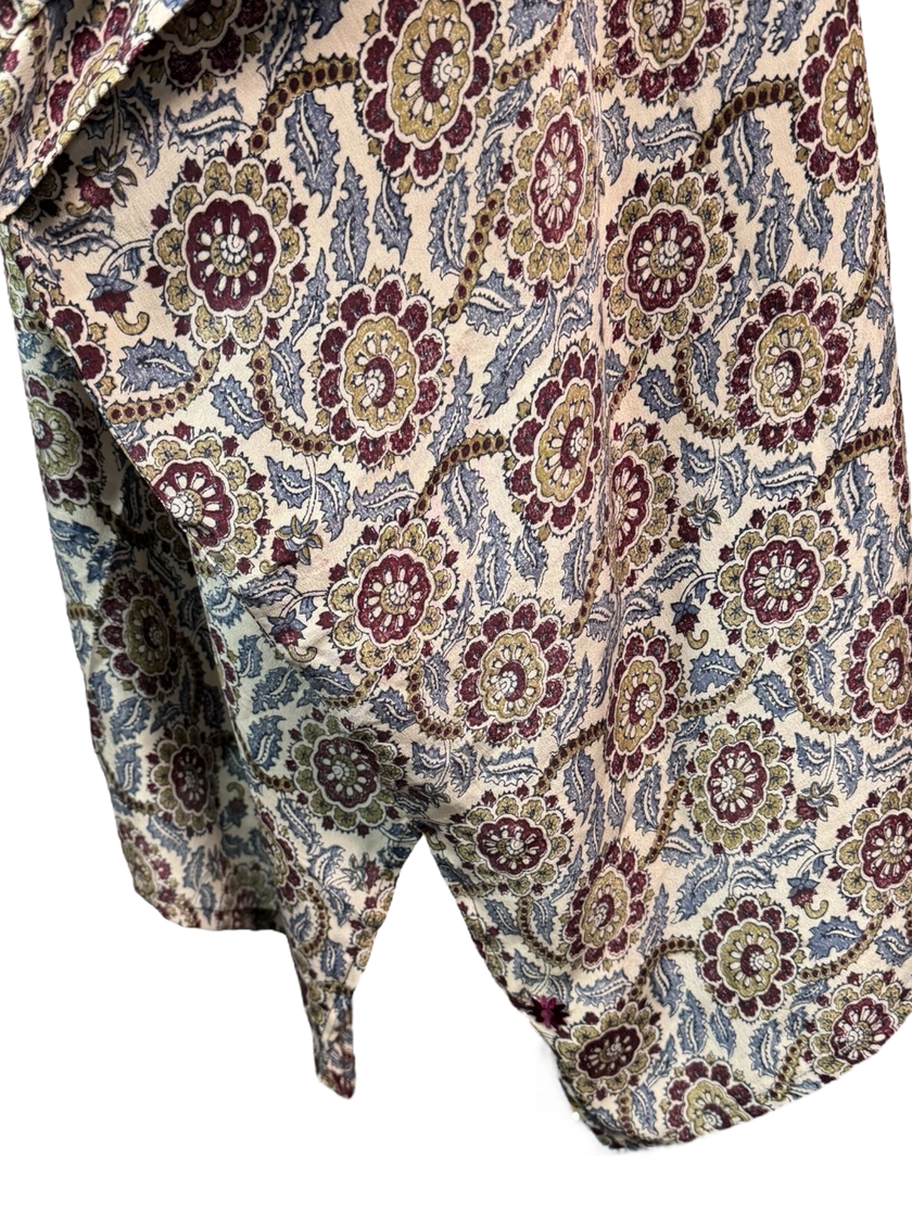 PRC7308 Avatar Pure Silk Short Kaftan Tunic with Slits