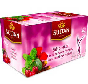 SULTAN Tisane Silhouette Tea : Cherry, Hibiscus, Anise, Mint & Liquorice - 20 Bags