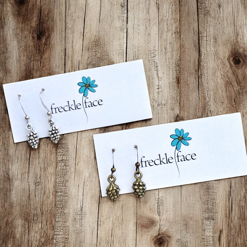 Pinecone Earrings – Nature-Inspired Hypoallergenic Dangle Earrings