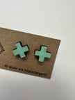 Mint Cross Stud Earrings – Sick Chick (Revelstoke, BC)