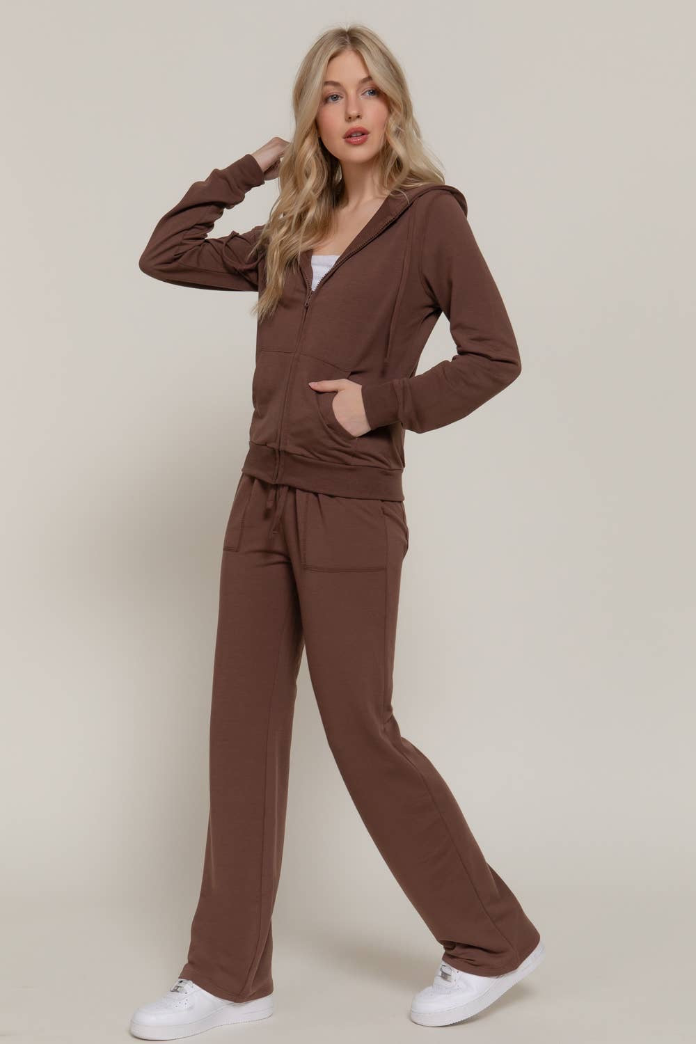 Chestnut Supersoft Zip Hoodie