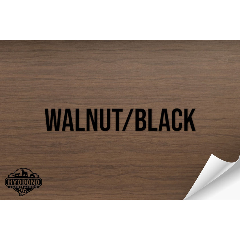 WALNUT/BLACK WITH ADHESIVE HYDBOND LEATHERETTE SHEET (12