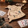 New Brunswick Map Cribbage Board – Handcrafted Wooden Crib Board with Engraved Cities