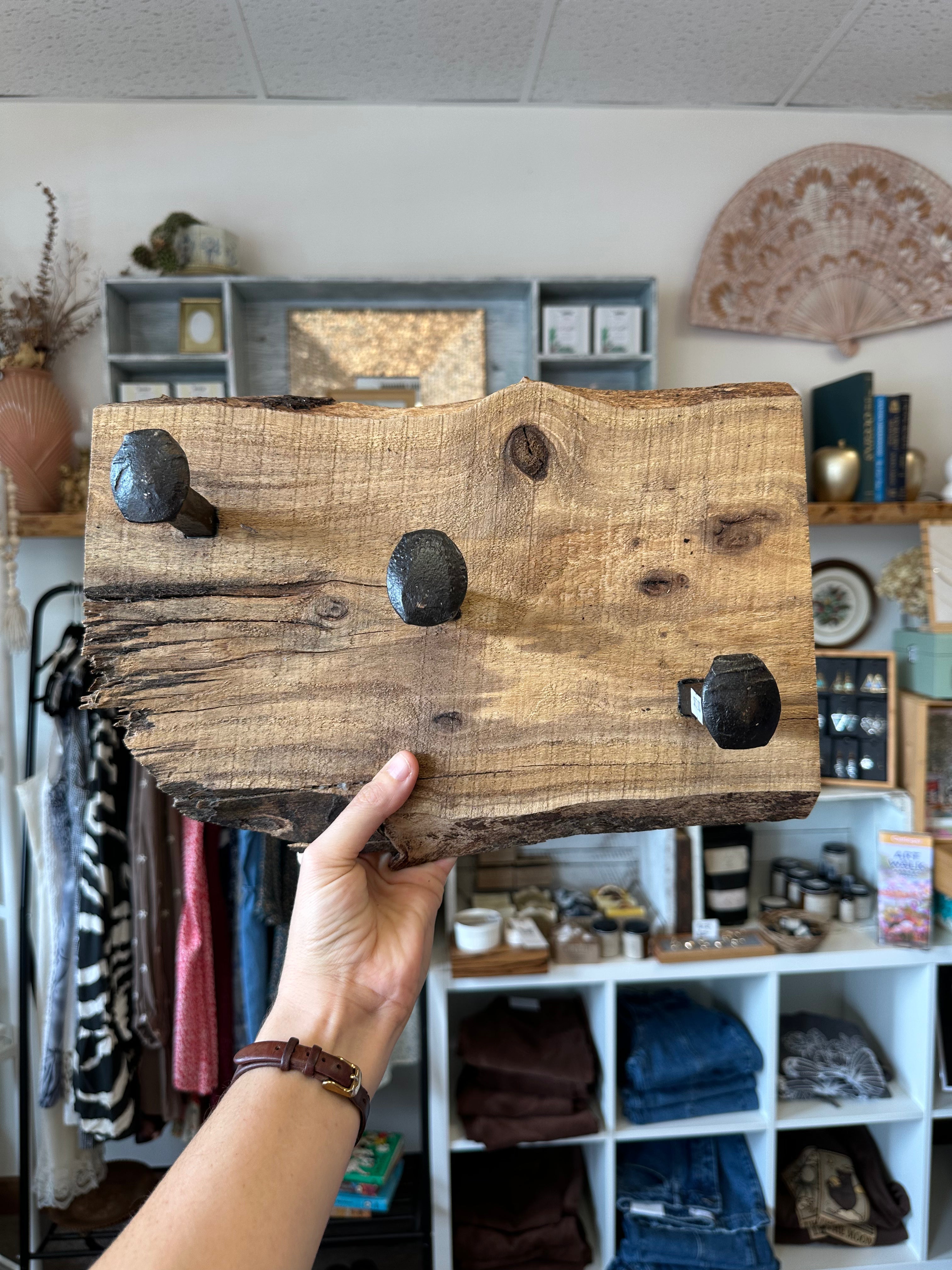 Papa’s Rustic Three-Hook Wall Rack