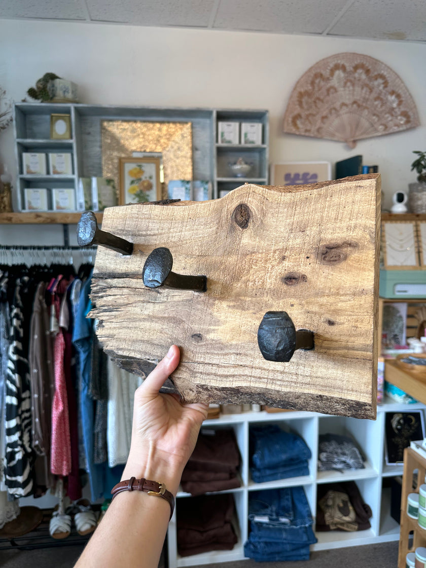 Papa’s Rustic Three-Hook Wall Rack