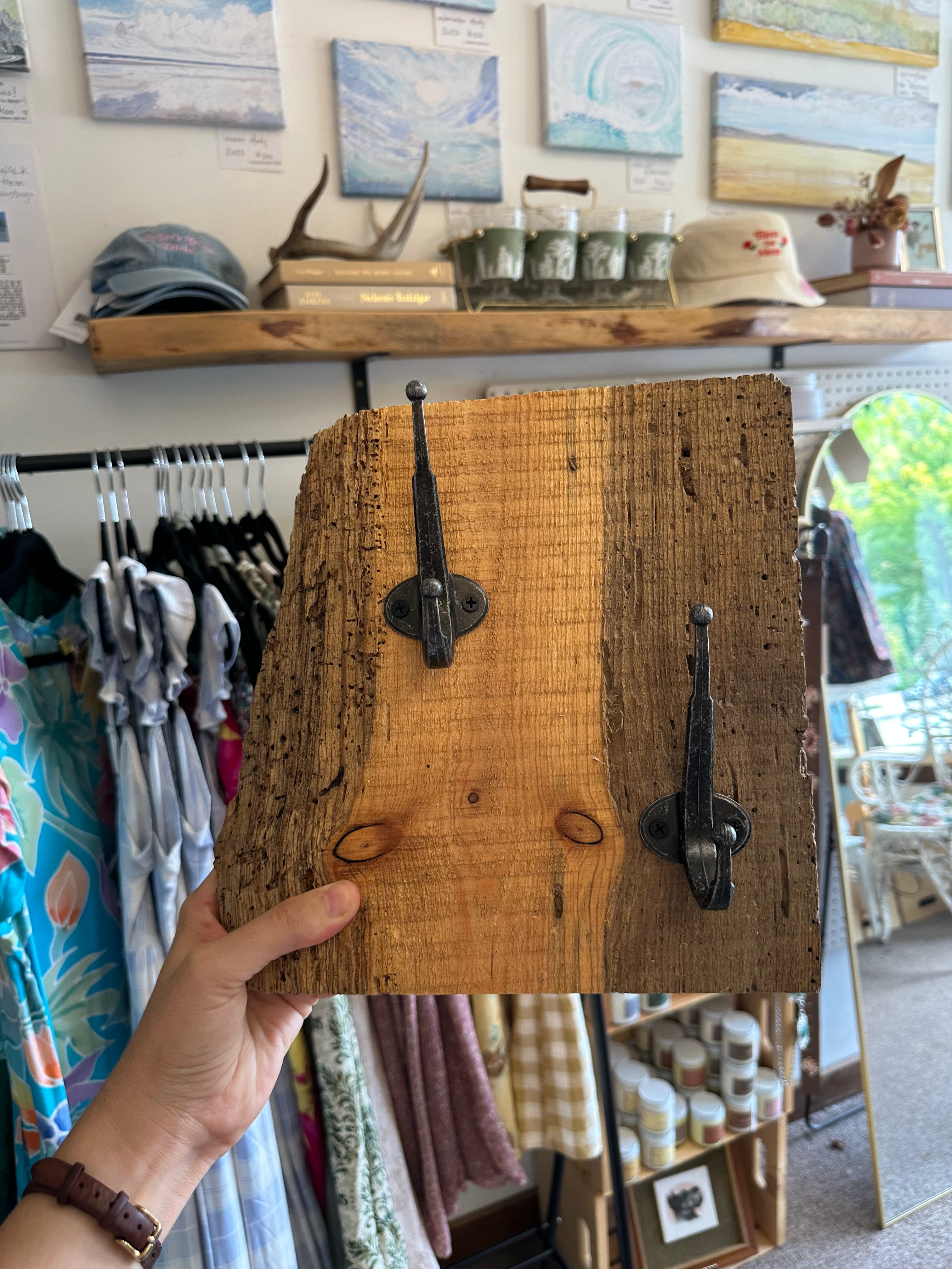 Papa’s Barnwood Double Hook Rack