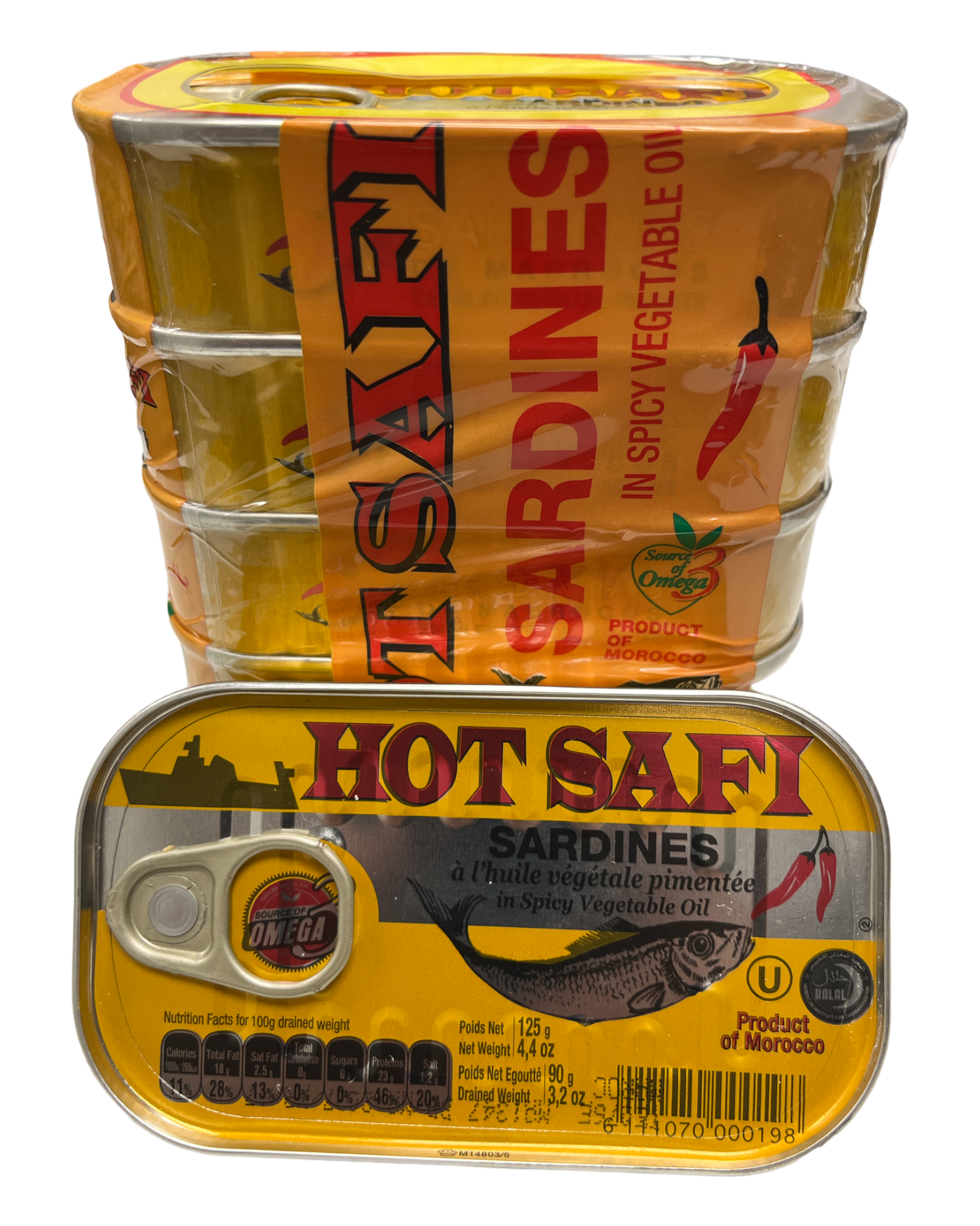 Safi Sardines in spicy vegetable oil 5x125g