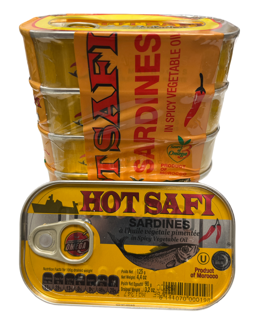 Safi Sardines in spicy vegetable oil 5x125g