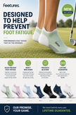 NEW Feetures Golf Max Cushion, No Slip Tab Socks