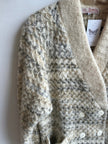 Vintage 70s Wool Blend Double-Breasted Sweater Jacket | Size Large
