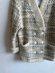 Vintage 70s Wool Blend Double-Breasted Sweater Jacket | Size Large