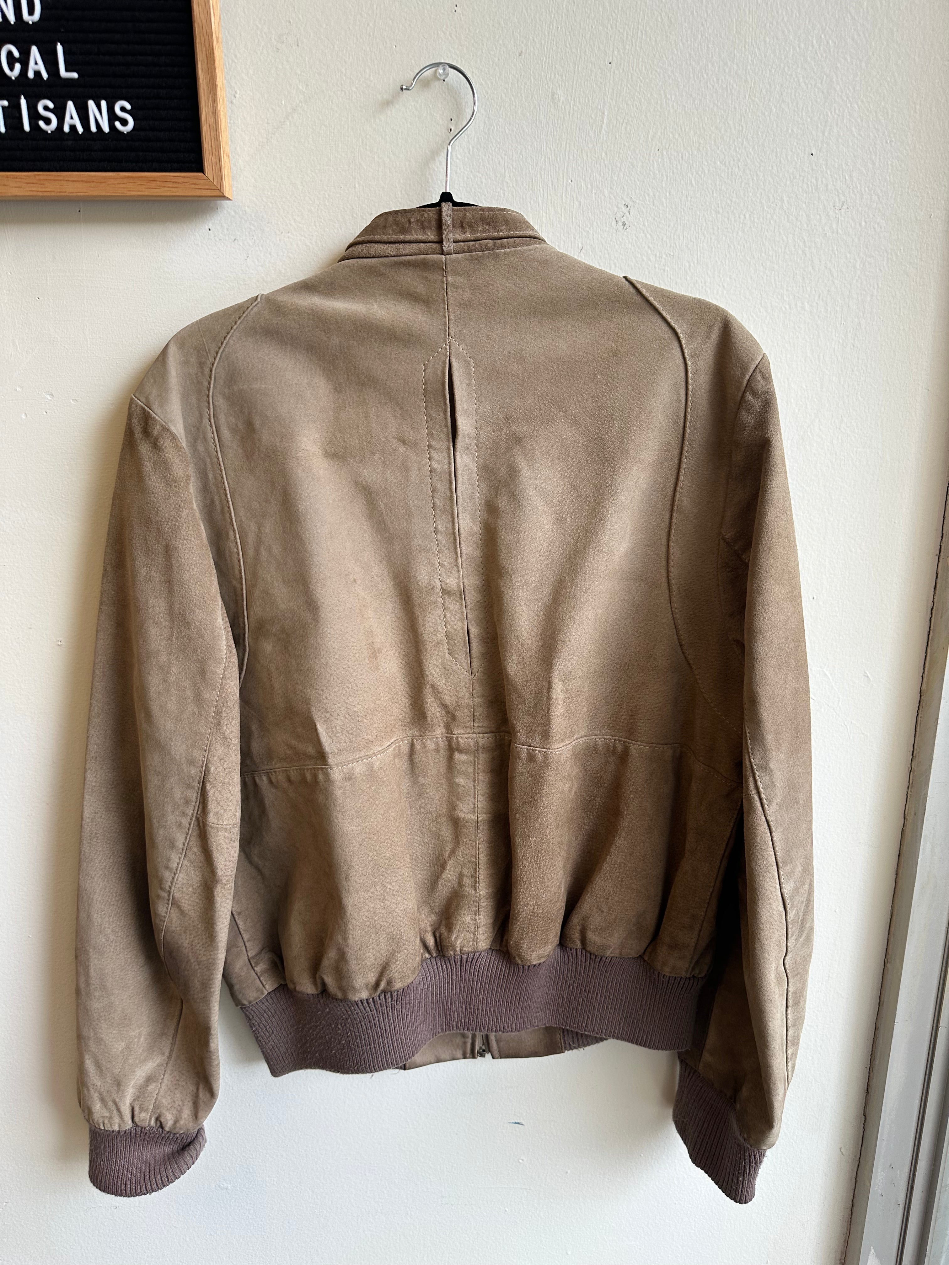Vintage Suede Bomber Jacket – Jonathan Christopher | Size Medium