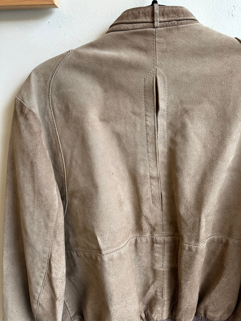 Vintage Suede Bomber Jacket – Jonathan Christopher | Size Medium