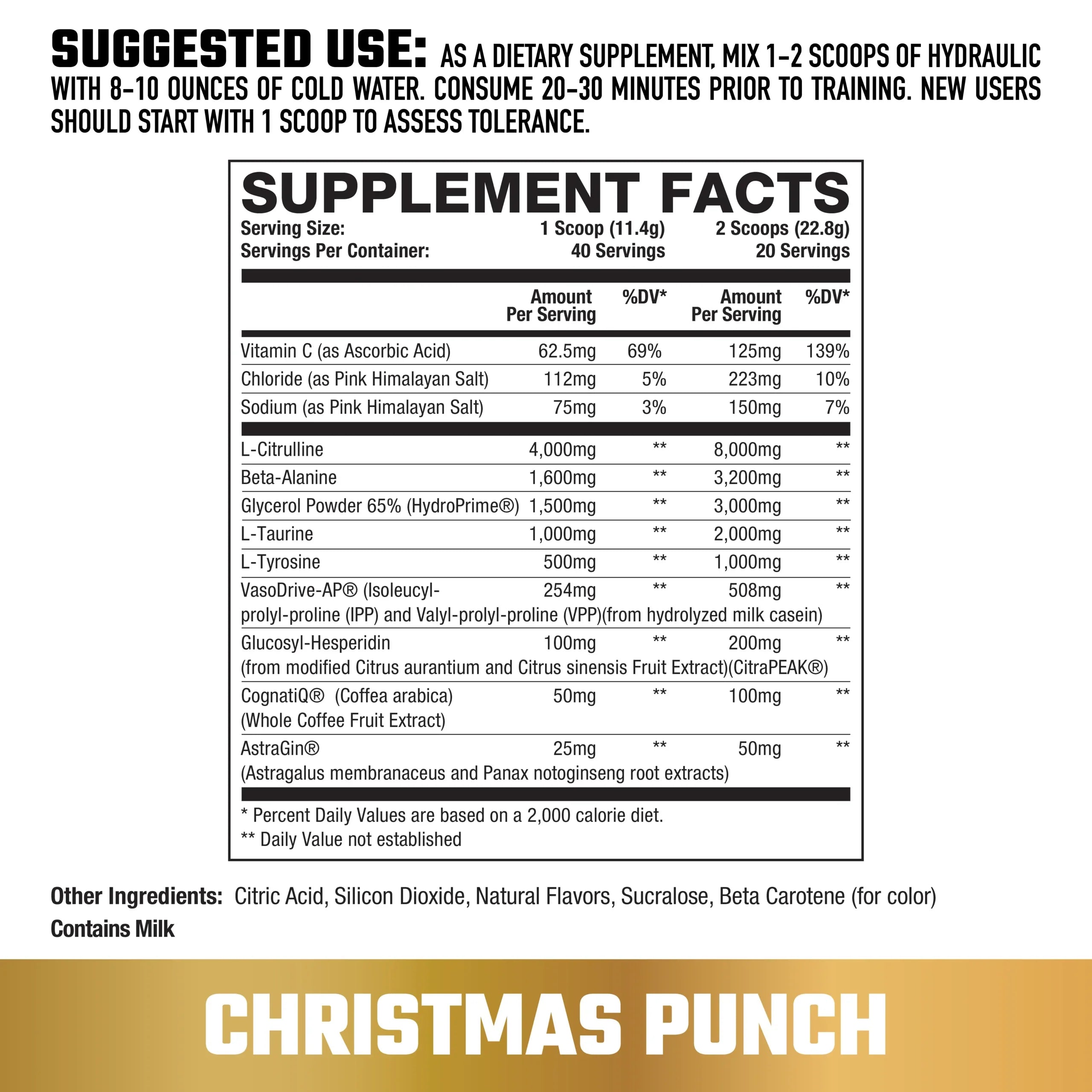 Axe & Sledge Hydraulic V2 Stim Free Pre-Workout