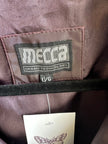 Vintage Mecca Chocolate Brown Faux Leather Jacket – 90s Streetwear | Size XL