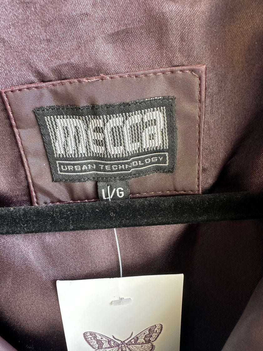Vintage Mecca Chocolate Brown Faux Leather Jacket – 90s Streetwear | Size XL