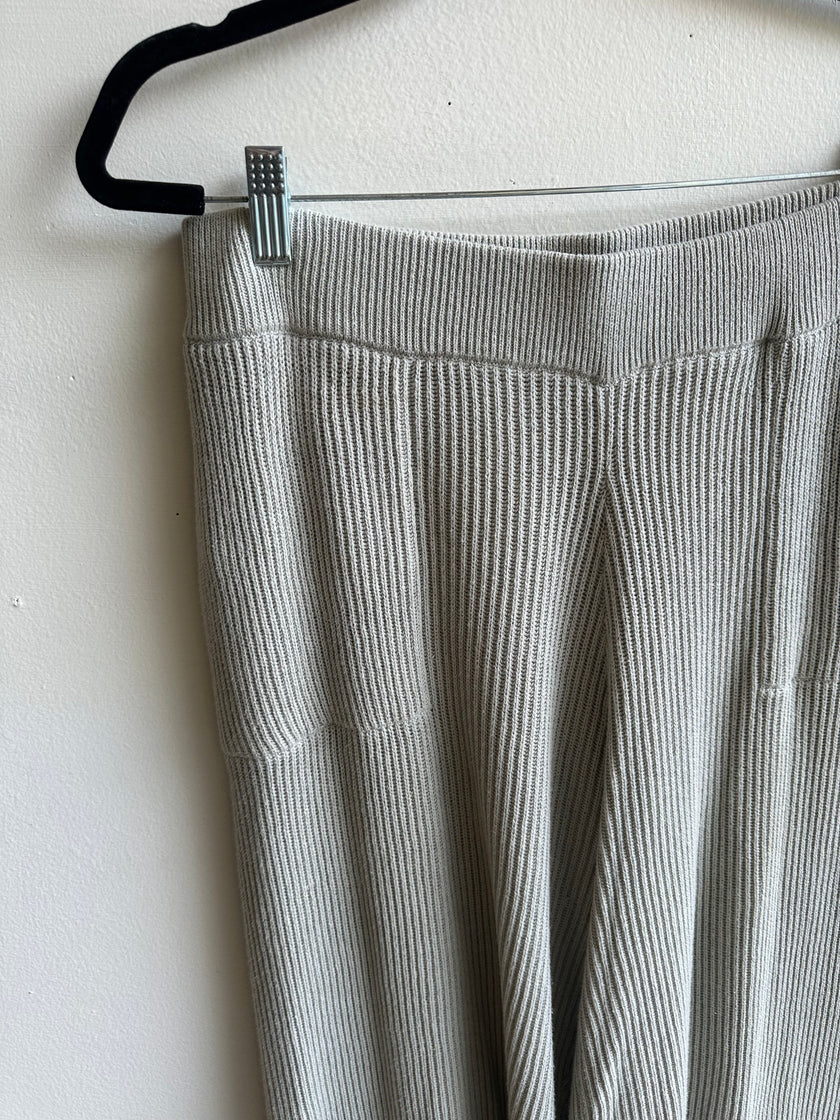 By Together Ribbed Knit Wide-Leg Pants – Size Large