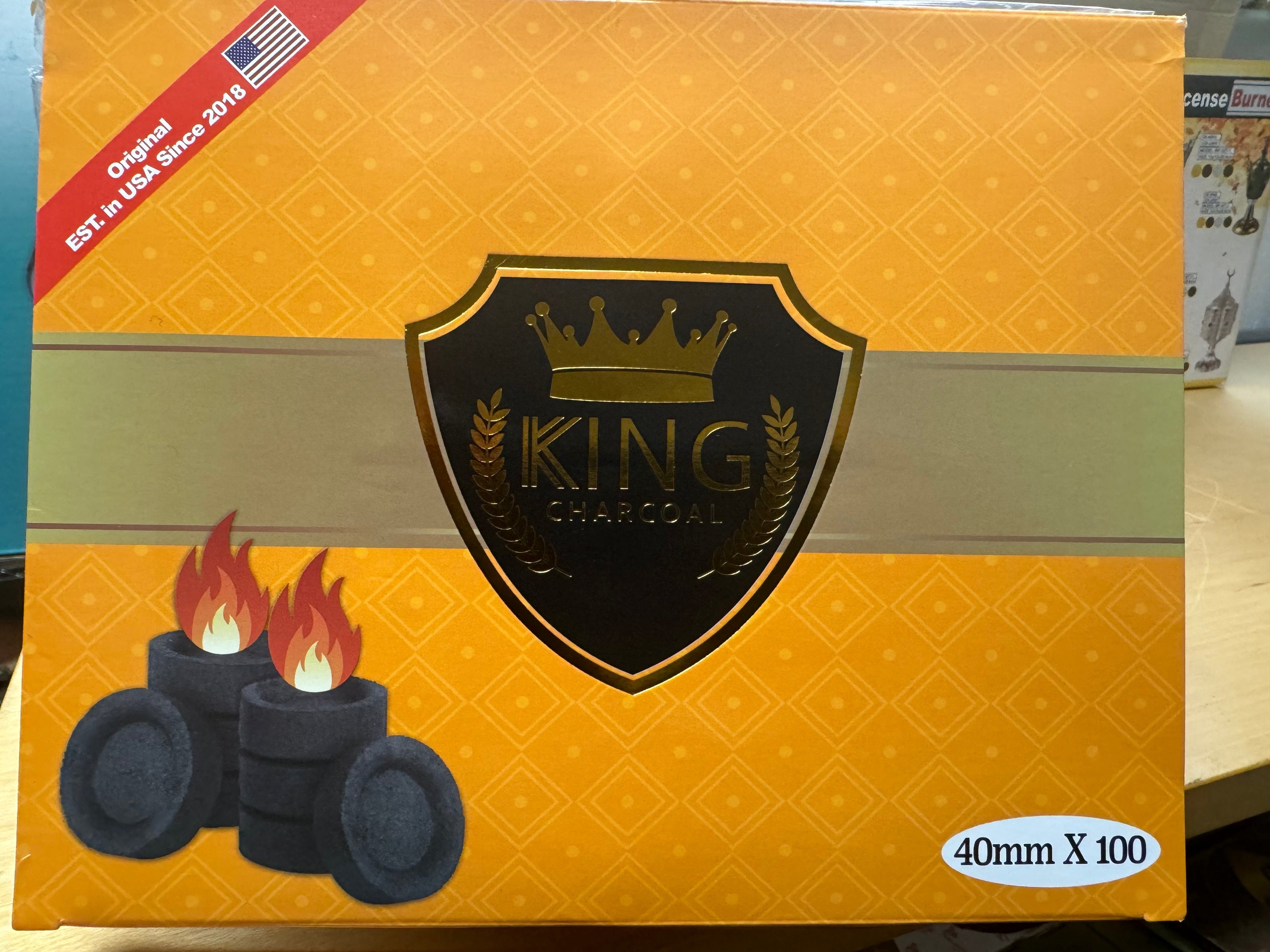 King Charcoal  fast burning carbon  for Incense Burn 10 tablets