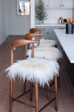 White Icelandic Sheepskin Chair Pad