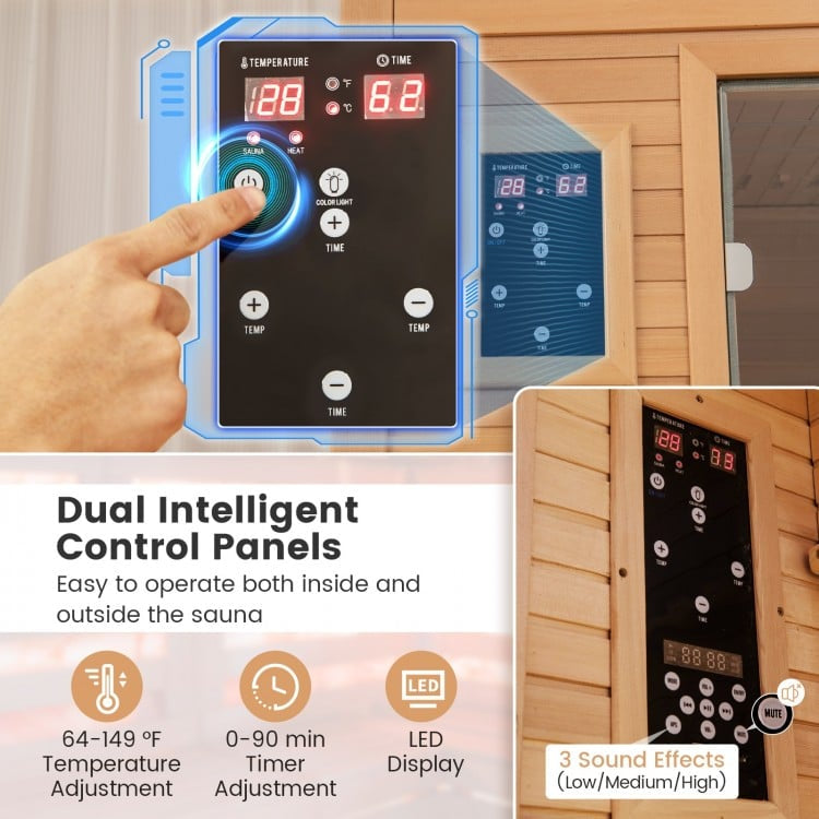 PREORDER MAY-Mega Sale-Costway Premium 1 Person 3D Infrared Sauna With Chromotherapy , Bluetooth Speakers and Low EMF, JV11410US, NO DISCOUNT CODE ALLOWED!