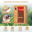 PREORDER MAY-Mega Sale-Costway Premium 1 Person 3D Infrared Sauna With Chromotherapy , Bluetooth Speakers and Low EMF, JV11410US, NO DISCOUNT CODE ALLOWED!