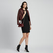 CHERRY - Glossy Chic Mini Leather Crossbody Bag - Cherry Red & Black