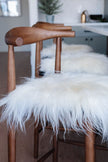White Icelandic Sheepskin Chair Pad
