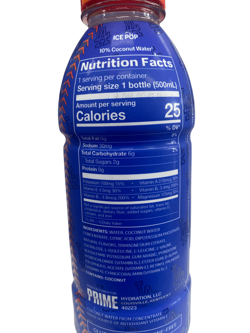 Prime Hydration Dodgers Blue Bottle 2024 Edition - U.S Edition - BB: 02/25