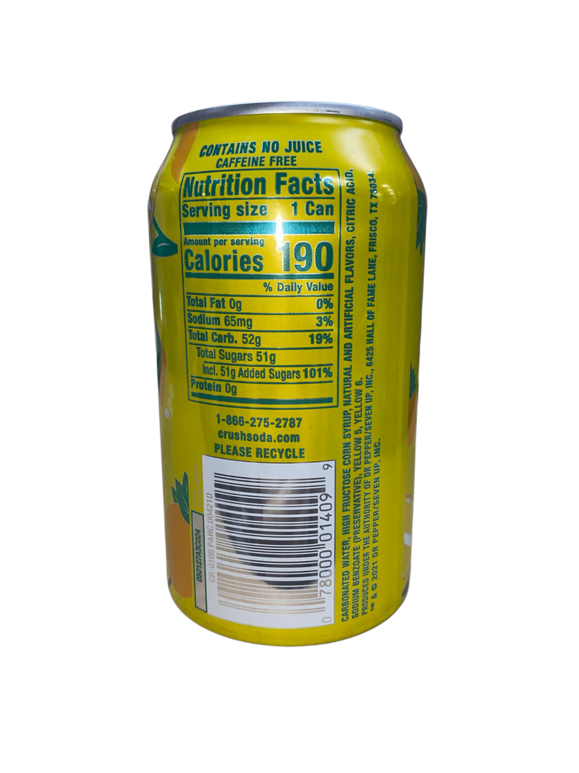 Crush Pineapple Soda Can 355ML