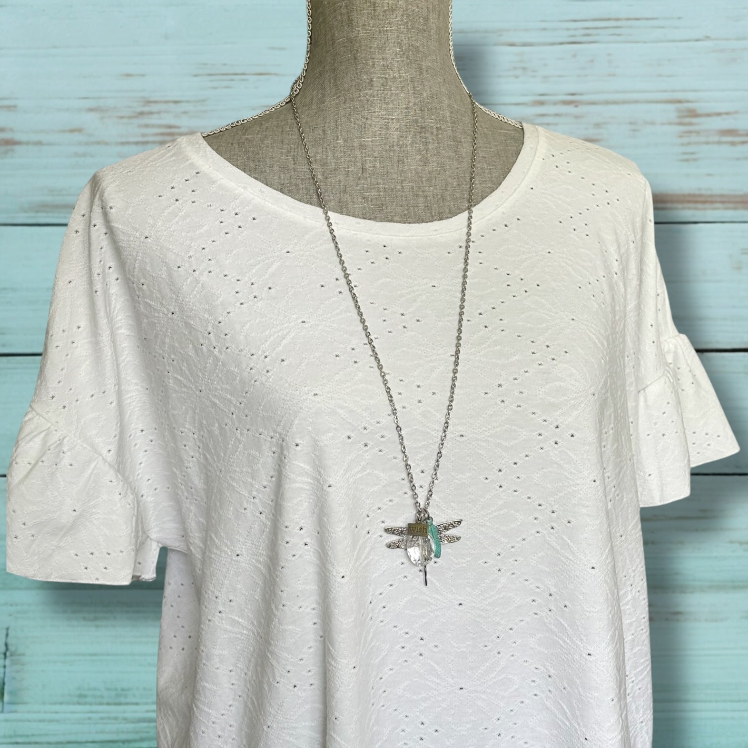 Crystal Dragonfly Wish Necklace