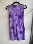 Vintage 90s Purple Floral Daisy Sleeveless Dress