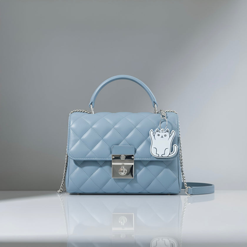 Sassy Cat Bag Charm – Middle Finger Gesture with Cute Style