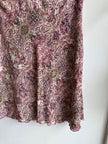 Vintage Y2K Light Sheer Pink Paisley Patterned Skirt