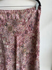 Vintage Y2K Light Sheer Pink Paisley Patterned Skirt