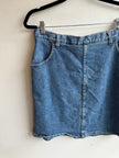 Vintage 80s Denim Mini Skirt | Size 14