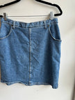 Vintage 80s Denim Mini Skirt | Size 14