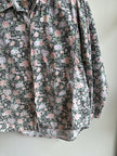 Vintage 80s Pastel Floral Cotton Button Up Long Sleeve Top