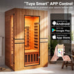 PREORDER SEPTEMBER 2026 - *NEW* 2026 Model-Premium Series-Costway 2-Person Dual Therapy Full Spectrum Infrared Sauna with Red Light Panel($900 Value), WiFi App Control, Chromotherapy & Bluetooth – Okoume Wood- Fully Loaded Indoor Spa