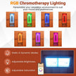 Costway 2026 Premium Series- 3-Person Full Spectrum Infrared Sauna — Okoume Wood • App Control • Red Light • Chromotherapy Fully Loaded 3D Heat