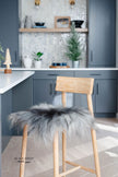 Natural Dark Grey Icelandic Sheepskin Chair Pad