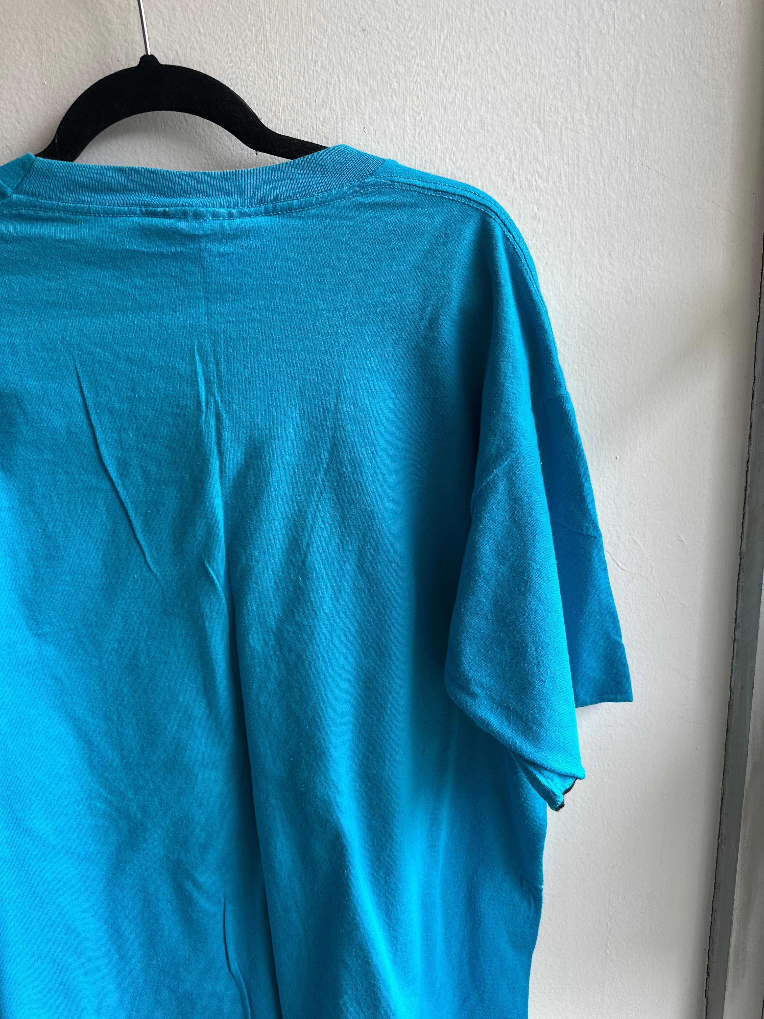 Vintage 1990s Mickey Mouse Blue Cotton Tee | Size XL